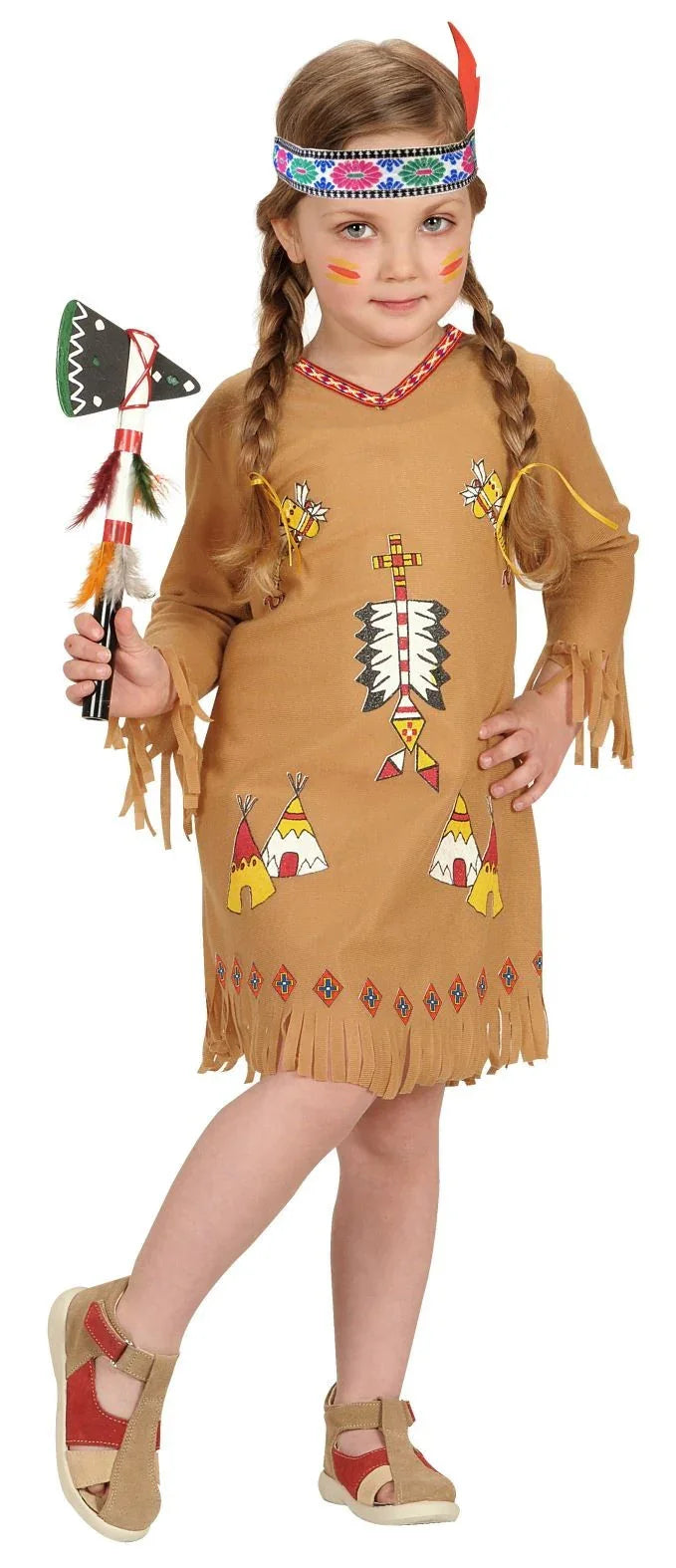 Disfraz de India Divertida para Niña Indios Infantiles Widmann