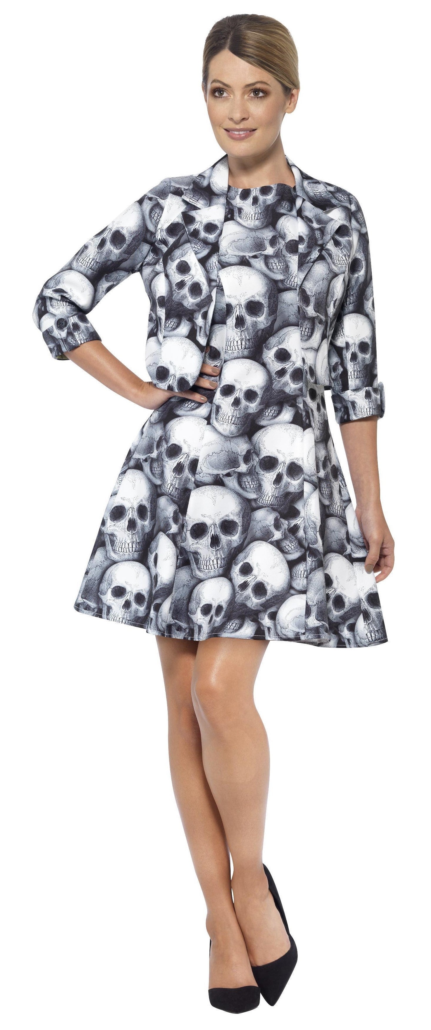Vestido de Calaveras con Chaqueta para Mujer Esqueletos Smiffys