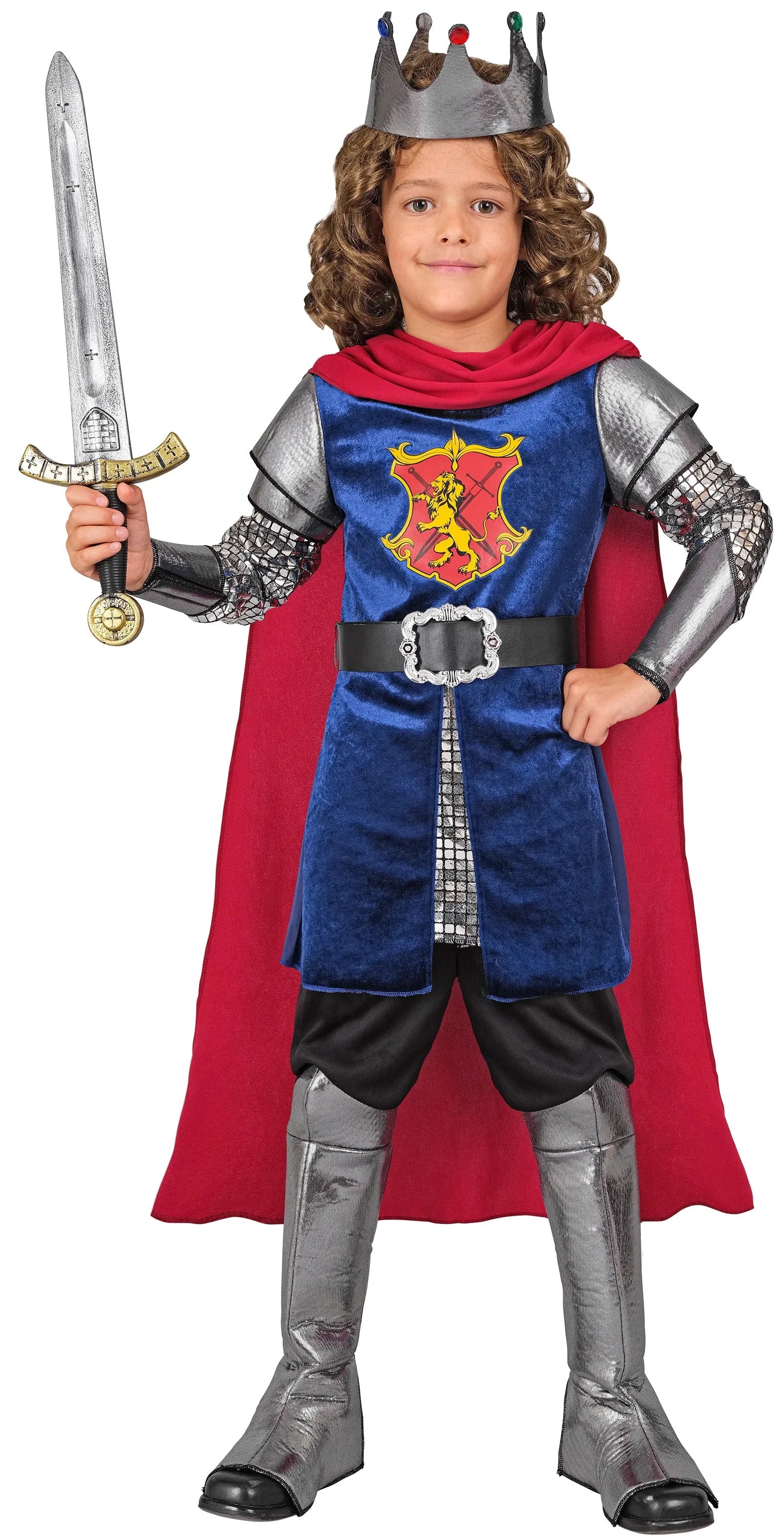 Disfraz de Rey Medieval con Armadura para Niño Reyes y Reinas Medievales Widmann