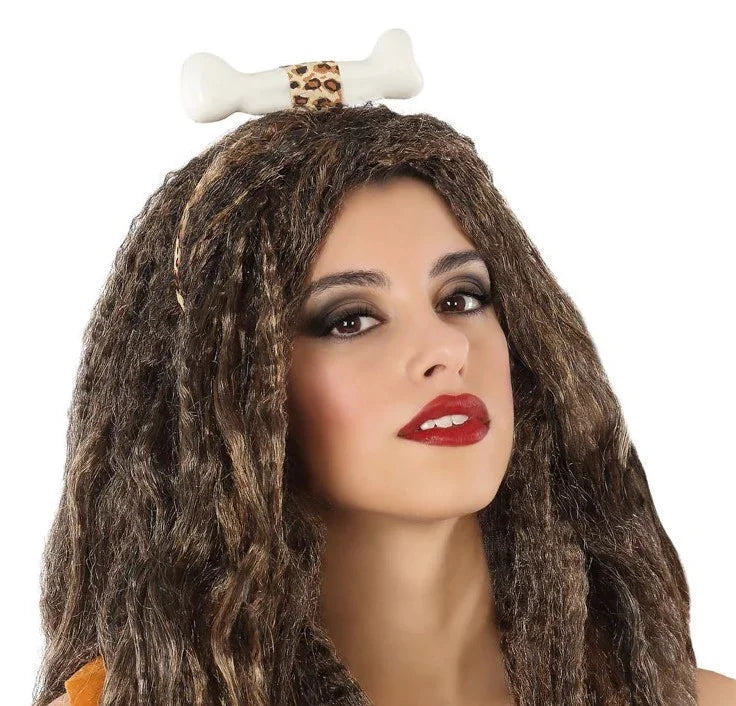 Diadema Cavernícola de Leopardo con Hueso Complementos Trogloditas y Cavernícolas Atosa