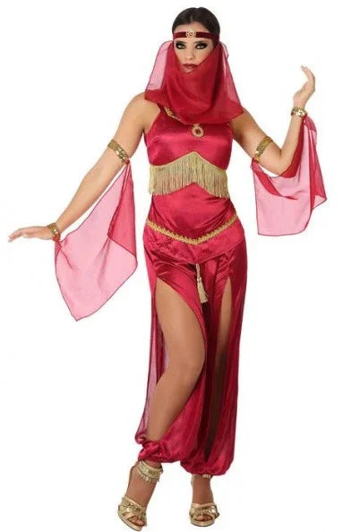 Disfraz de Princesa Árabe Rojo para Mujer Árabes Atosa