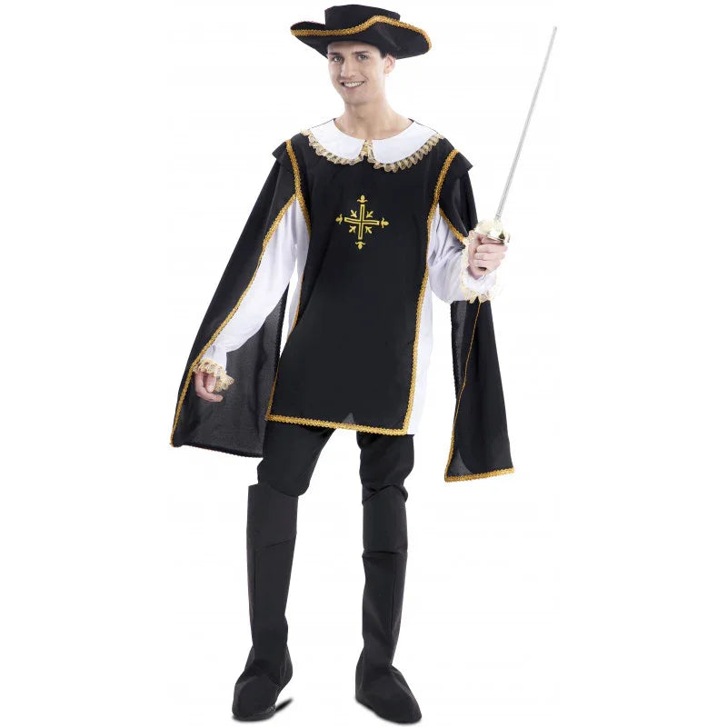 Disfraz de Mosquetero Negro para Hombre Mosquetero EuroCarnavales