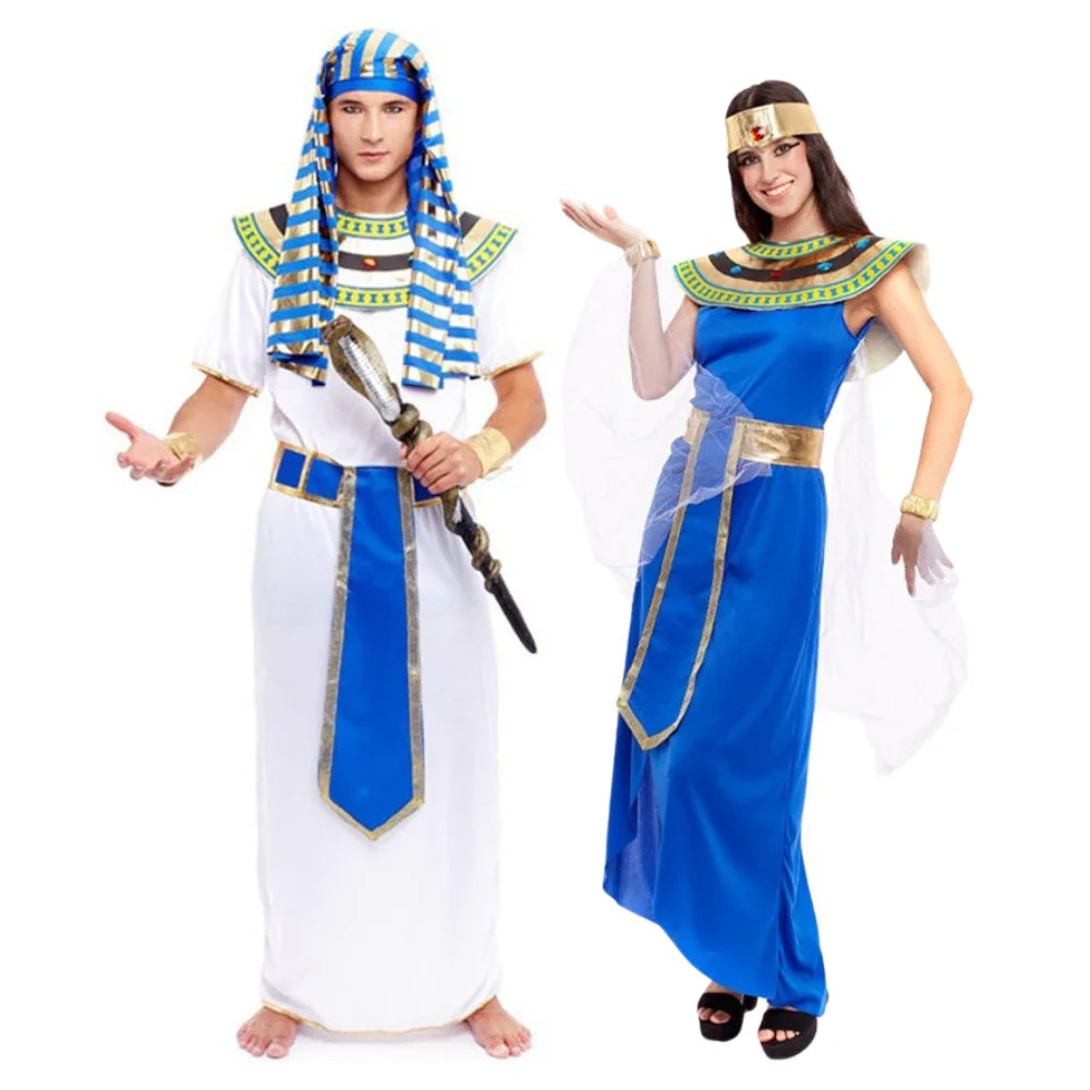 Disfraces en Pareja de Faraones Egipcios Azules Egipcios Disfraces Simon