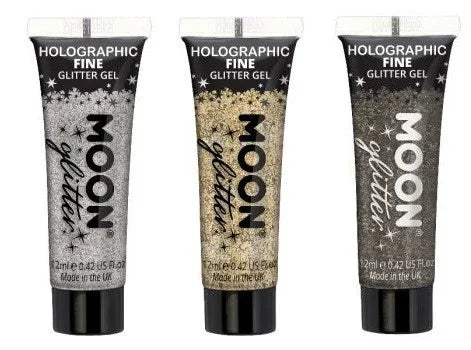 Gel de Purpurina Holográfica Fina en Colores Purpurina y Escarcha Smiffys