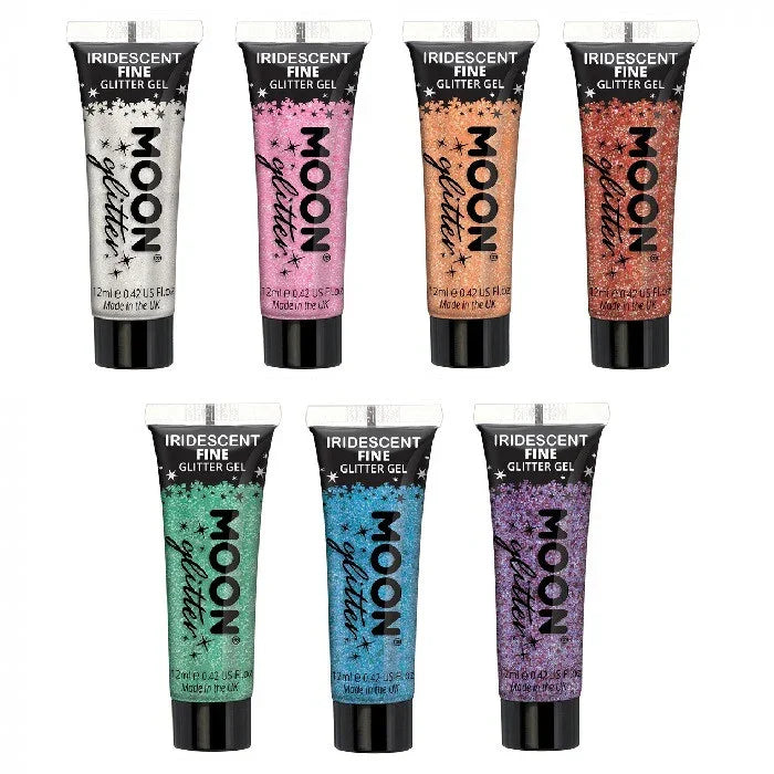 Gel de Purpurina Iridiscente Fina en Colores Purpurina y Escarcha Smiffys