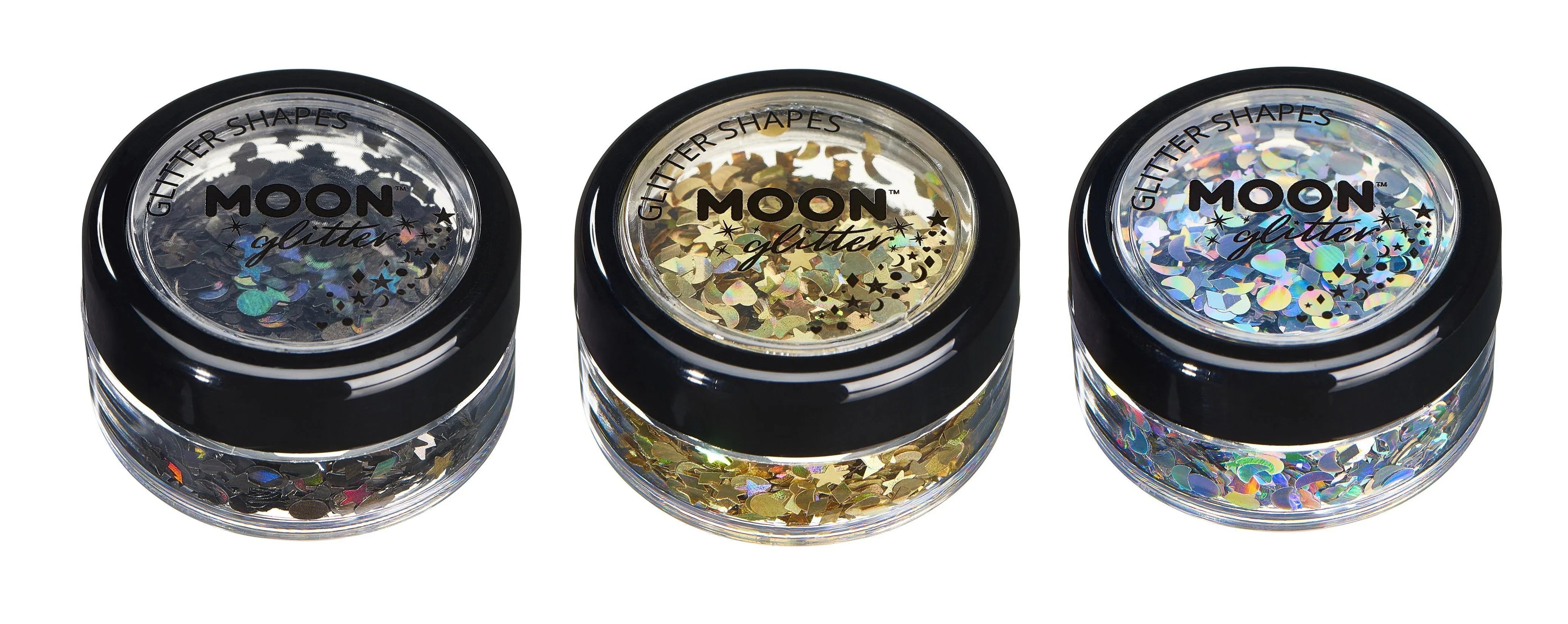 Purpurina Holográfica Grande con Formas en Colores Purpurina y Escarcha Smiffys