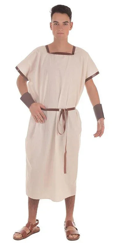 Tunique Robe Robe Style Romaine Tunique Romaine Beige Pour Adulte