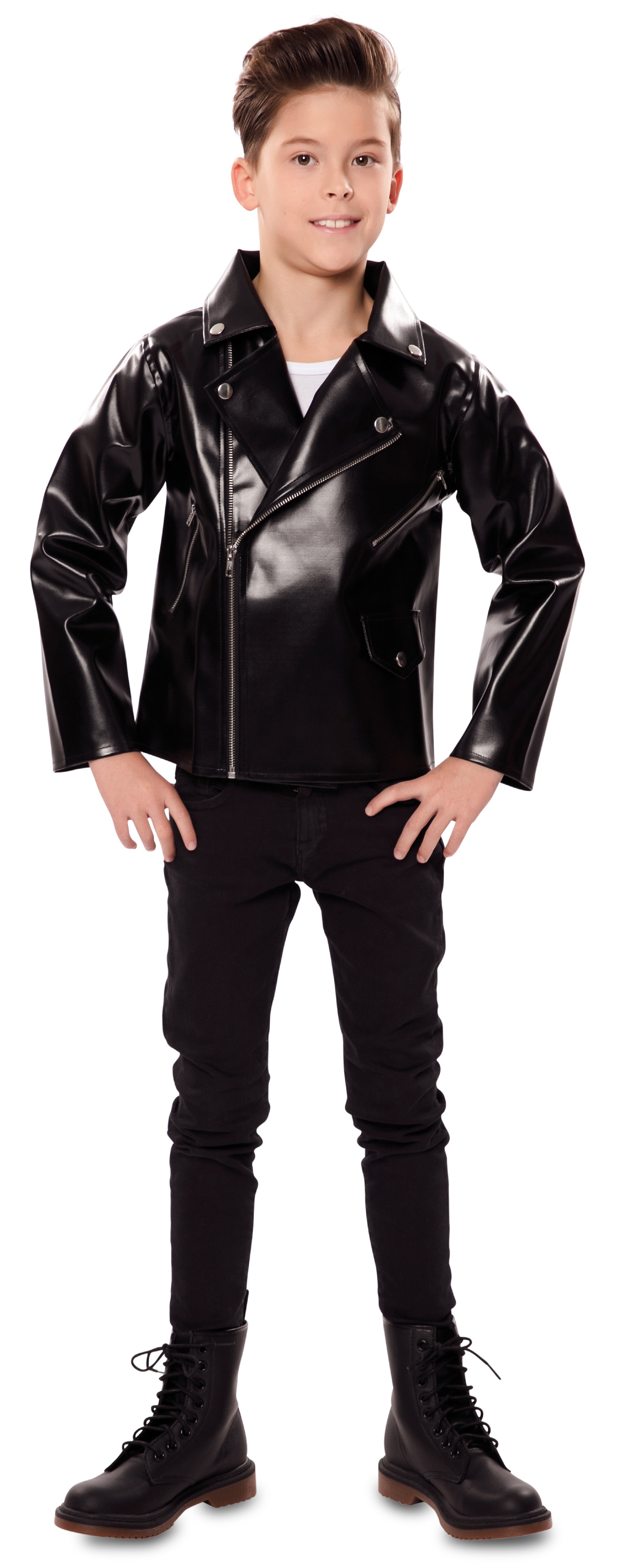 Chaqueta de Grease Infantil de Polipiel Negra Grease - Años 40 y 50 EuroCarnavales