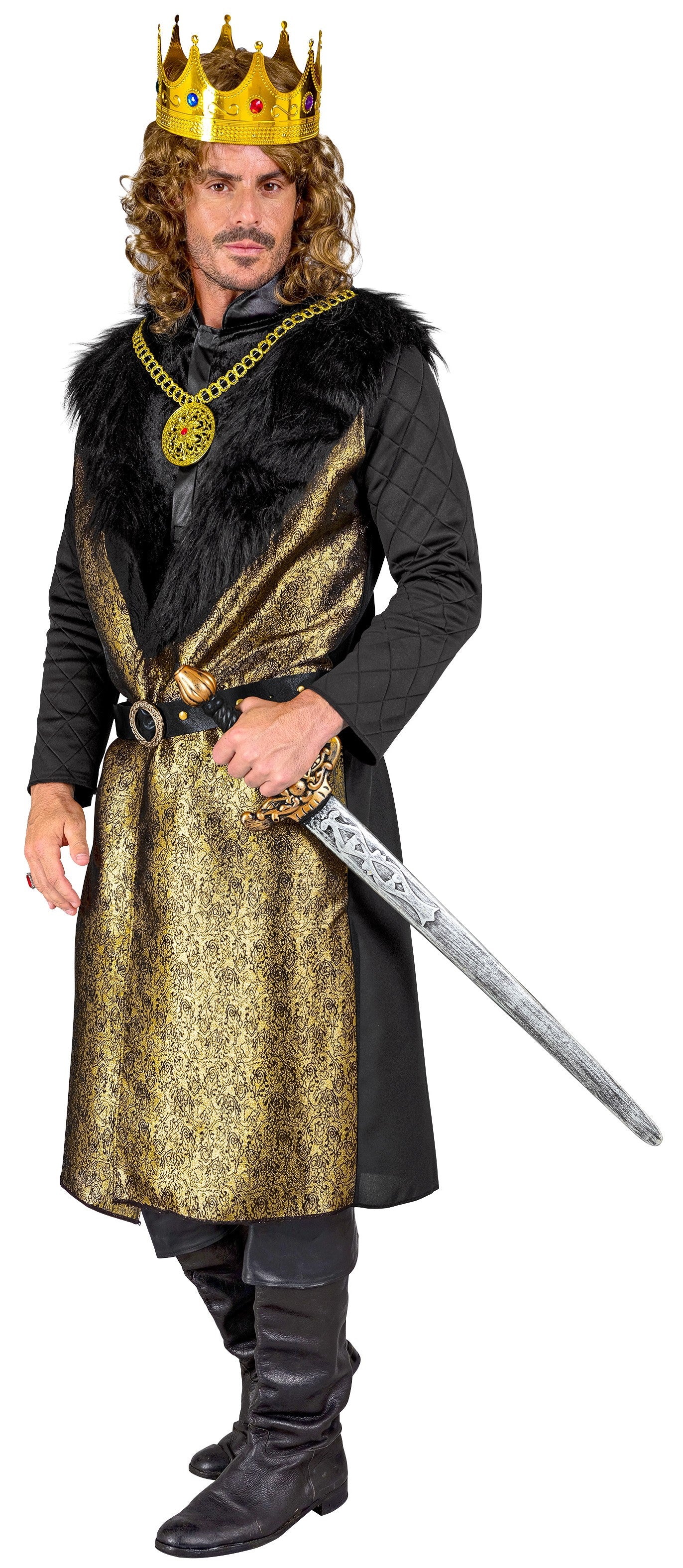 Disfraz de Rey Medieval con Medallón para Hombre Reyes y Reinas Medievales Widmann