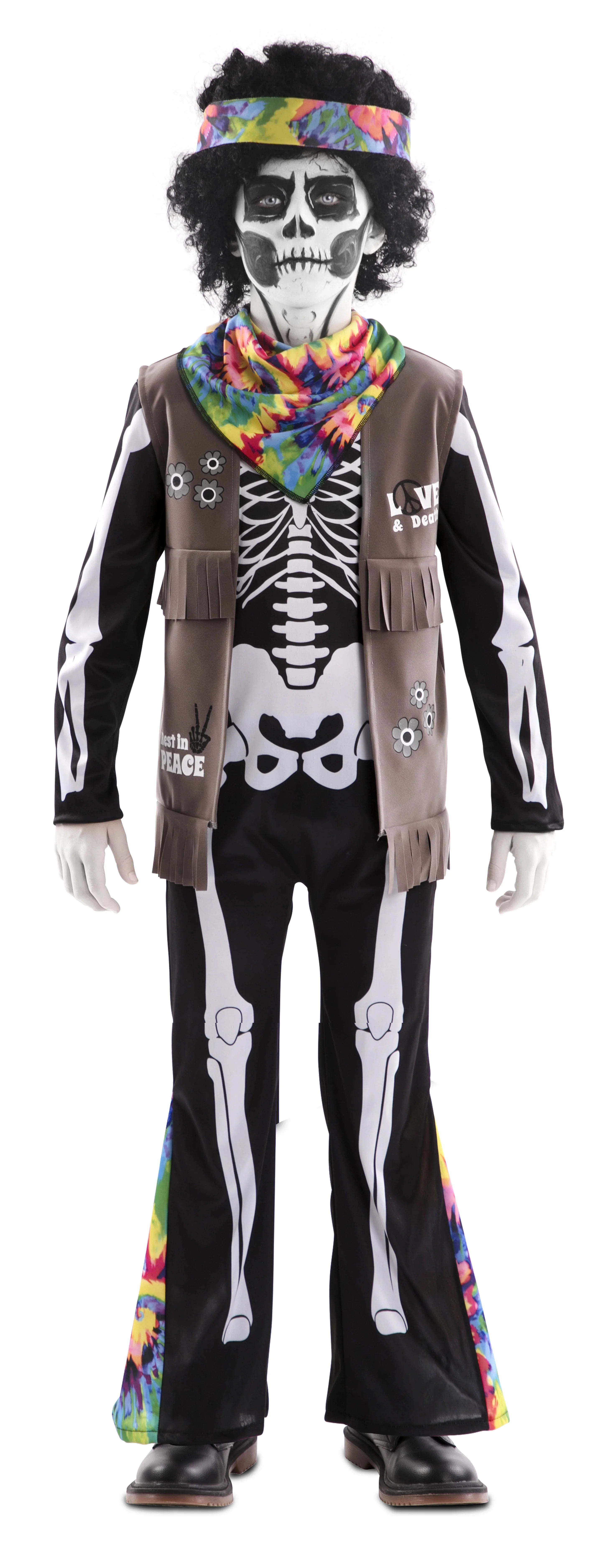 Disfraz de Esqueleto Hippie Infantil Esqueletos EuroCarnavales