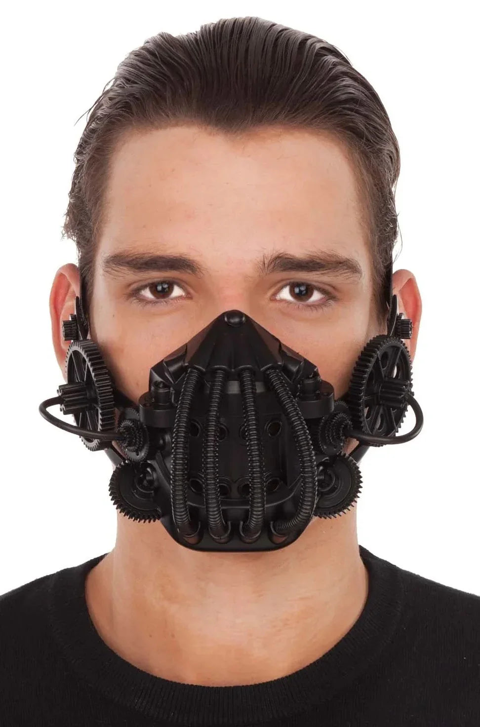 Máscara Steampunk Negra con Engranajes Steampunk Viving