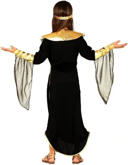 Disfraz de Cleopatra Negro para Niña Egipcio Guirca