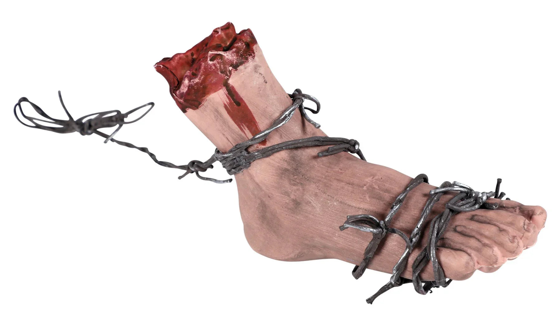 Pie Amputado con Alambre de Espino para Colgar Decoración Halloween EuroCarnavales