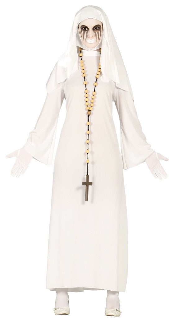 Disfraz de Monja Fantasma Blanca para Mujer Monjas Guirca