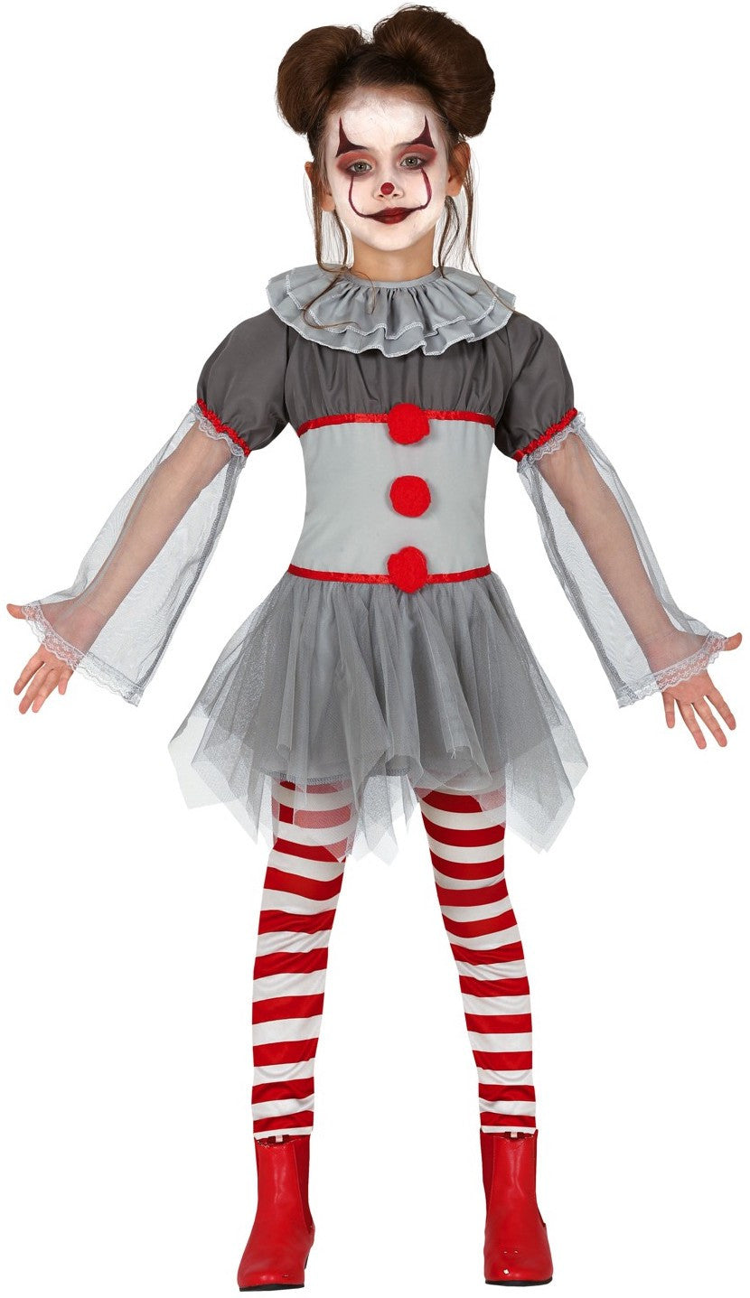 Disfraz de Payasa Asesina Penny para Niña Pennywise Guirca