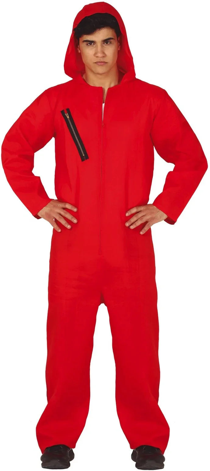 Disfraz de Mono Rojo con Capucha para Adulto Cine y TV Guirca