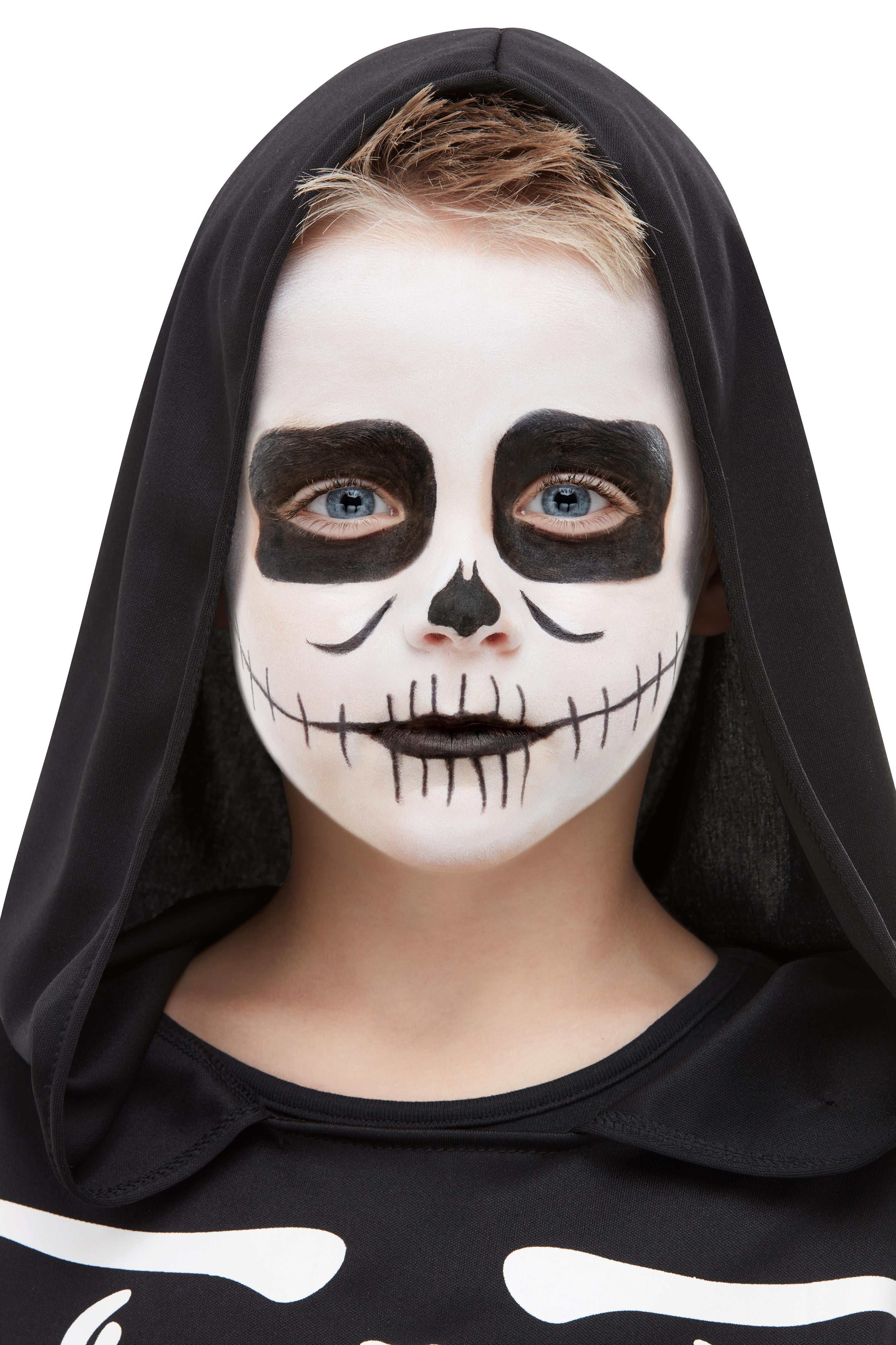 Kit de Maquillaje de Esqueleto Infantil Maquillaje Halloween Smiffys