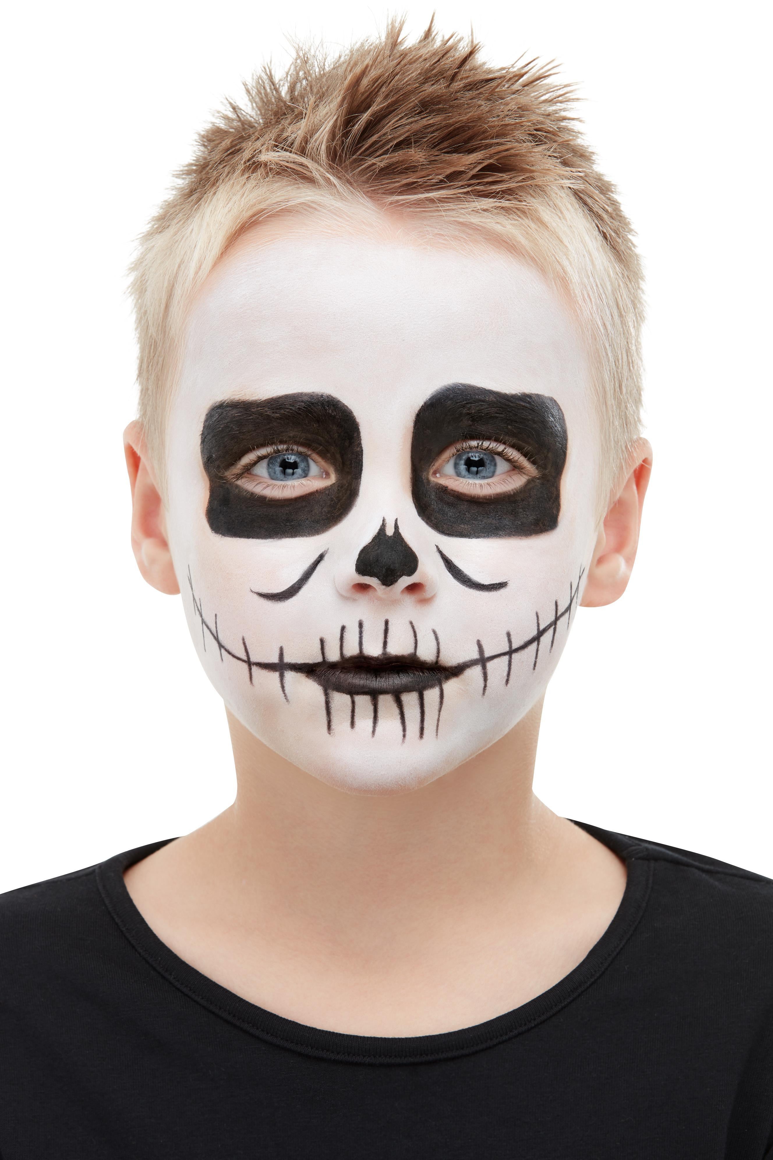 Kit de Maquillaje de Esqueleto Infantil Maquillaje Halloween Smiffys