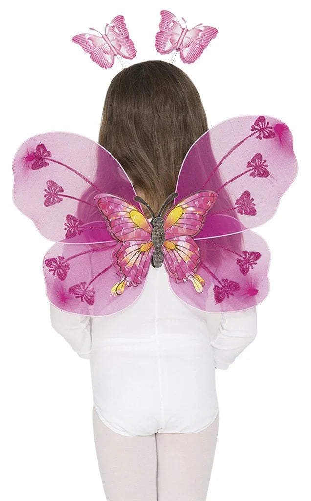 Kit de Mariposa Rosa Infantil Mariposa EuroCarnavales