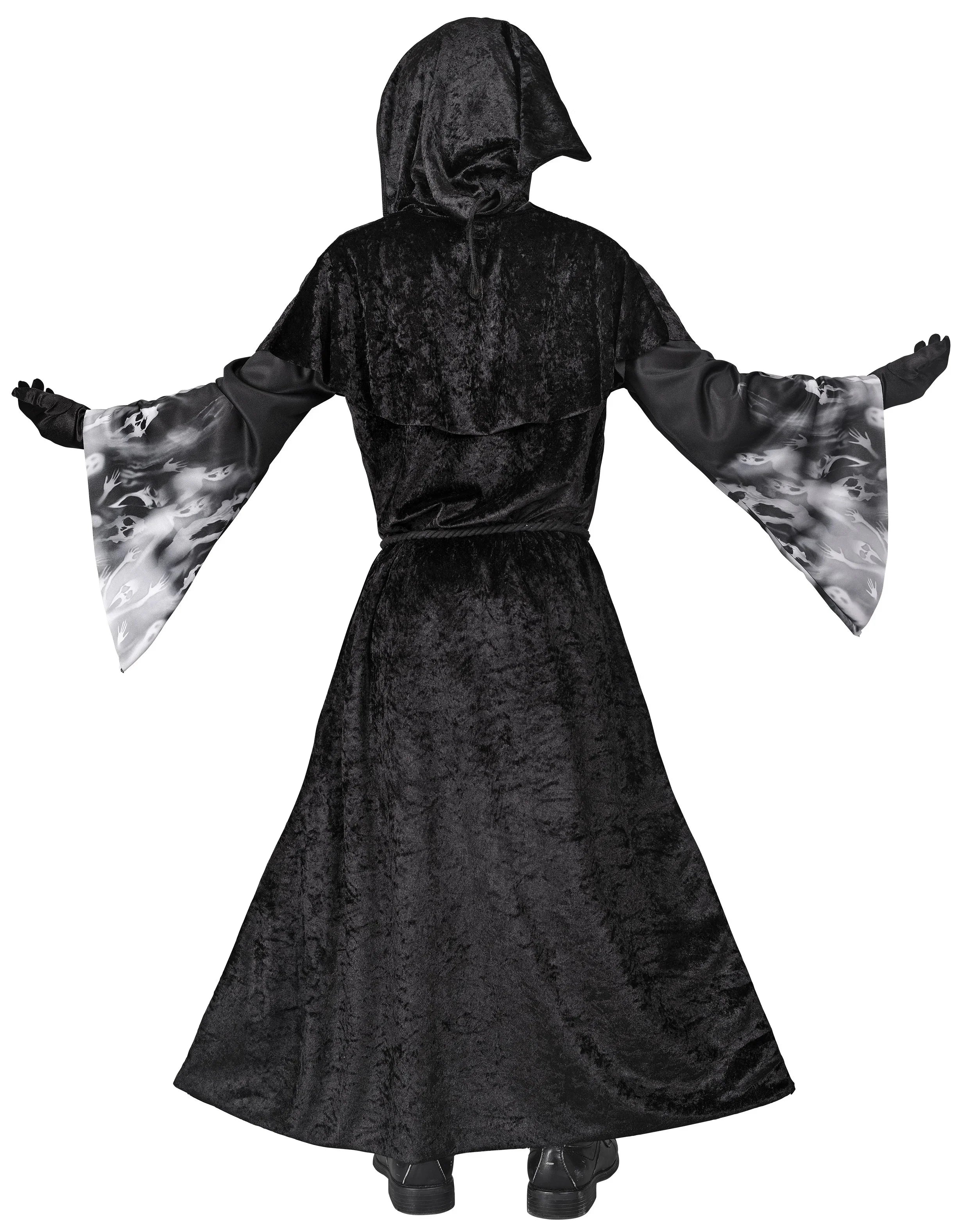 Disfraz de Brujo Nigromante con Capucha para Niño Hechiceras y Brujos Medievales Widmann