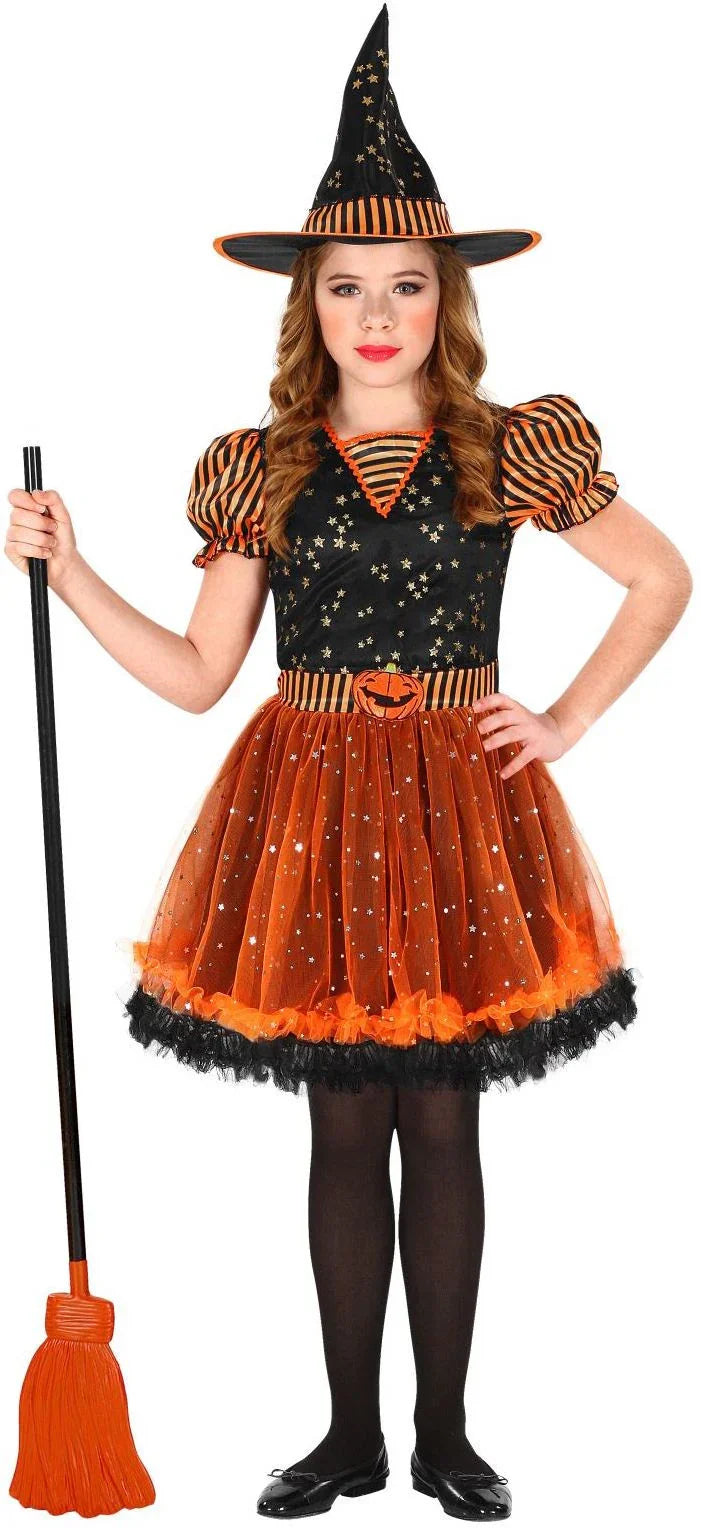 Disfraz de Brujita Naranja para Niña Brujas Widmann