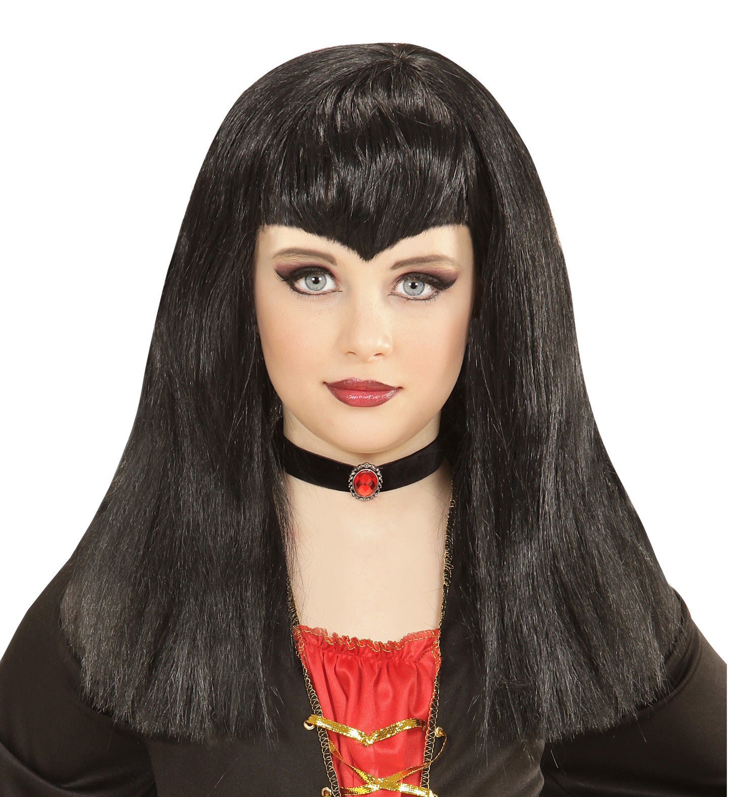 Peluca de Vampiresa Morena Infantil Pelucas Morenas Widmann