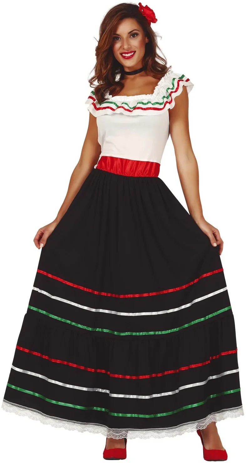 Disfraz de Mexicana Clásico para Adulto Mexicanos Guirca