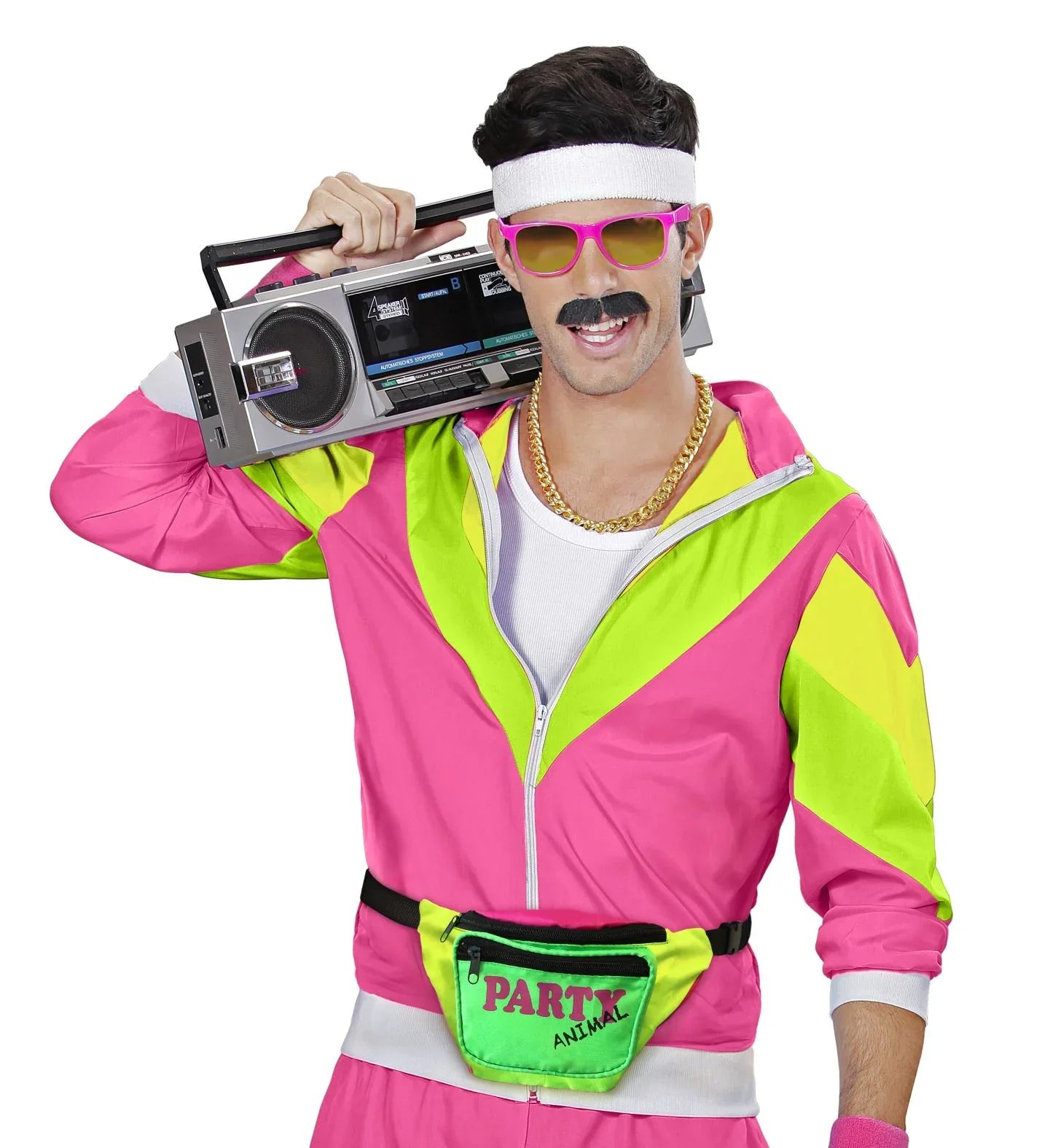 Riñonera Multicolor Años 80 Party Animal Años 80 Widmann