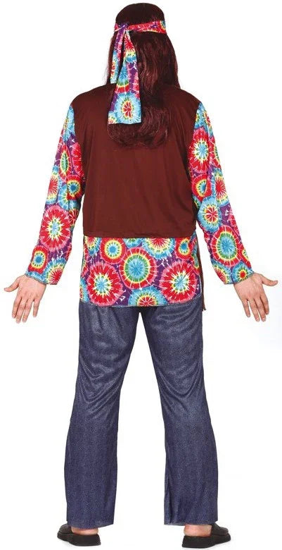 Disfraz de Hippie Floreado para Hombre Hippie Guirca