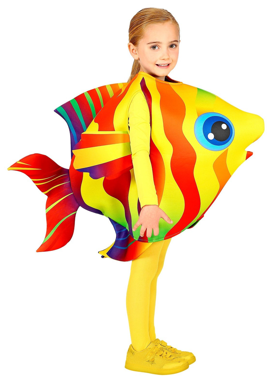 Disfraz de Pez Tropical Amarillo y Rojo Infantil Peces y Animales Marinos Widmann