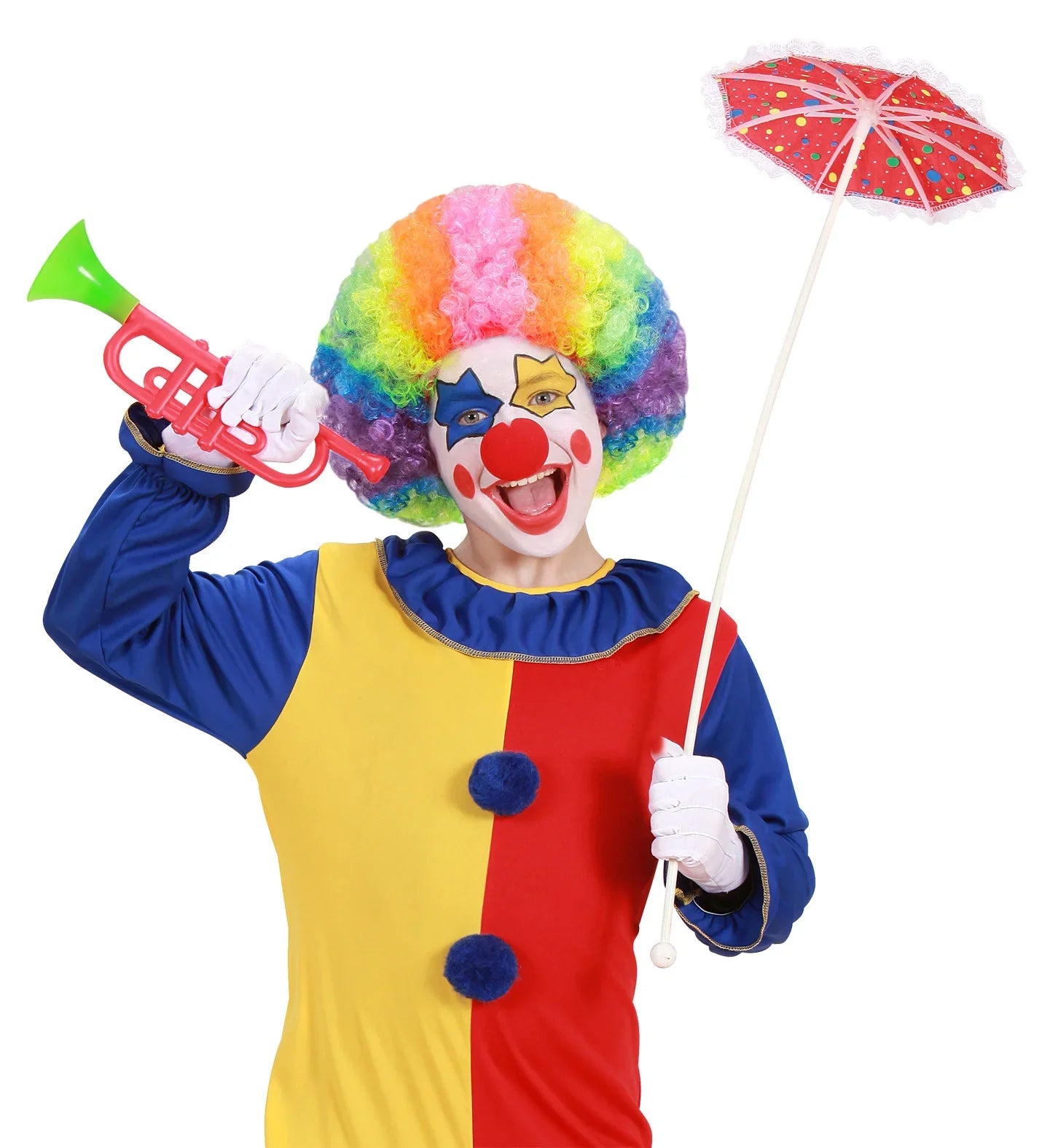 Peluca de Payaso Multicolor Rizosa Infantil Complementos Payasos Widmann