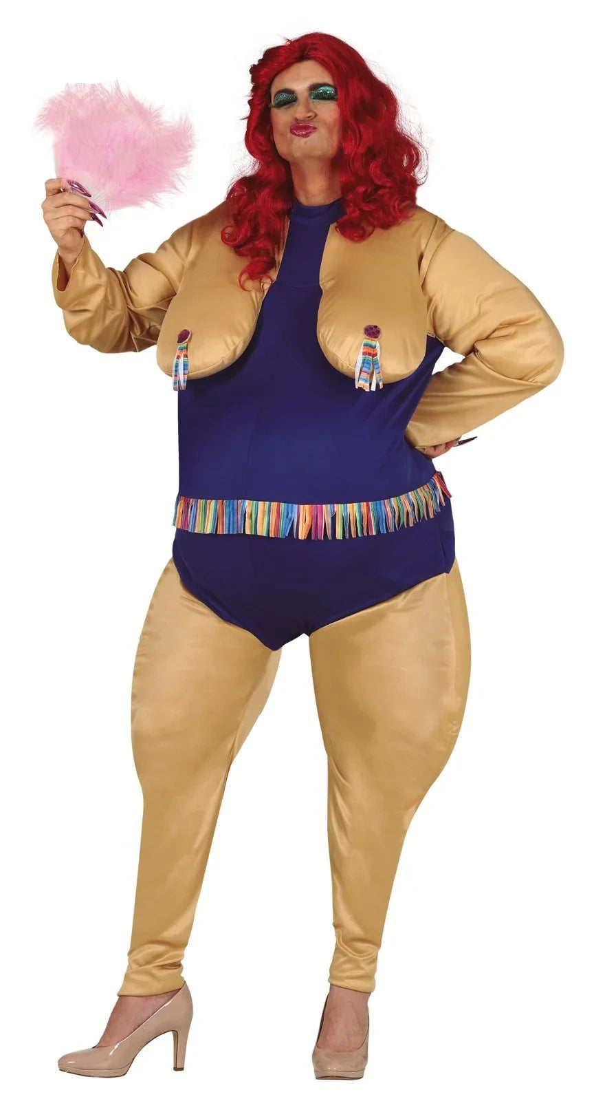 Disfraz de Drag Queen con Pezoneras para Hombre Despedidas Guirca