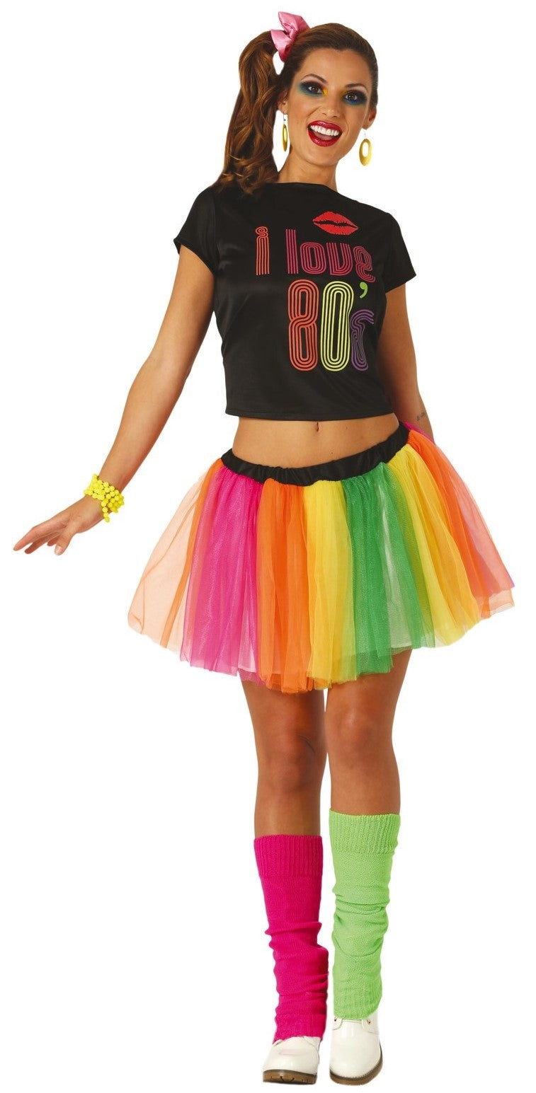Disfraz de Chica Años 80 para Mujer Años 80 Guirca