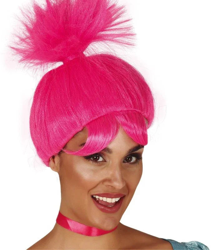 Peluca de Troll Poppy para Adulto Trolls La Película Guirca