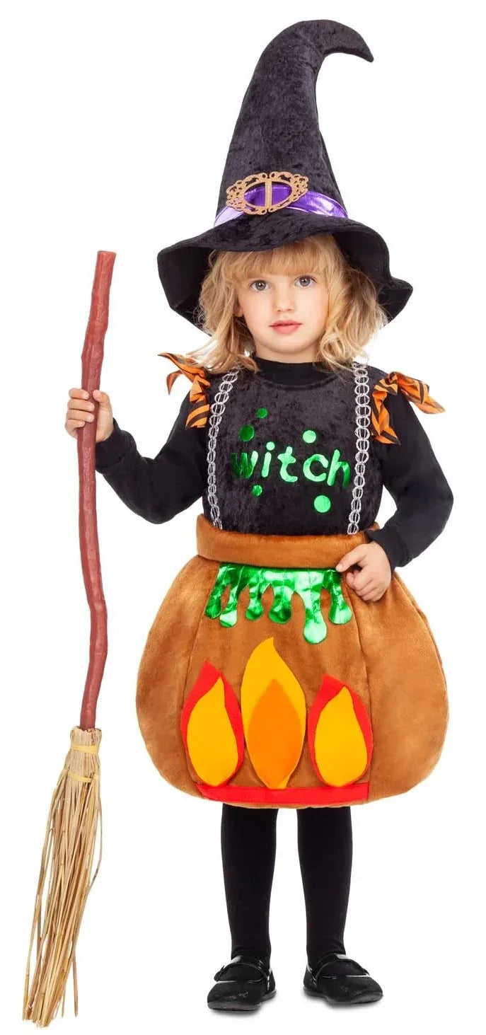 Disfraz de Bruja Caldero Mágico para Niña Brujas Viving