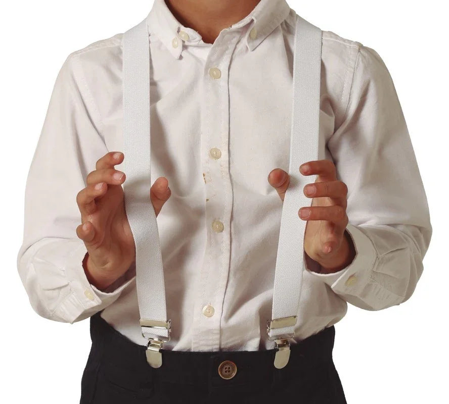 Tirantes Blancos Infantiles Corbatas, Pajaritas y Tirantes Guirca