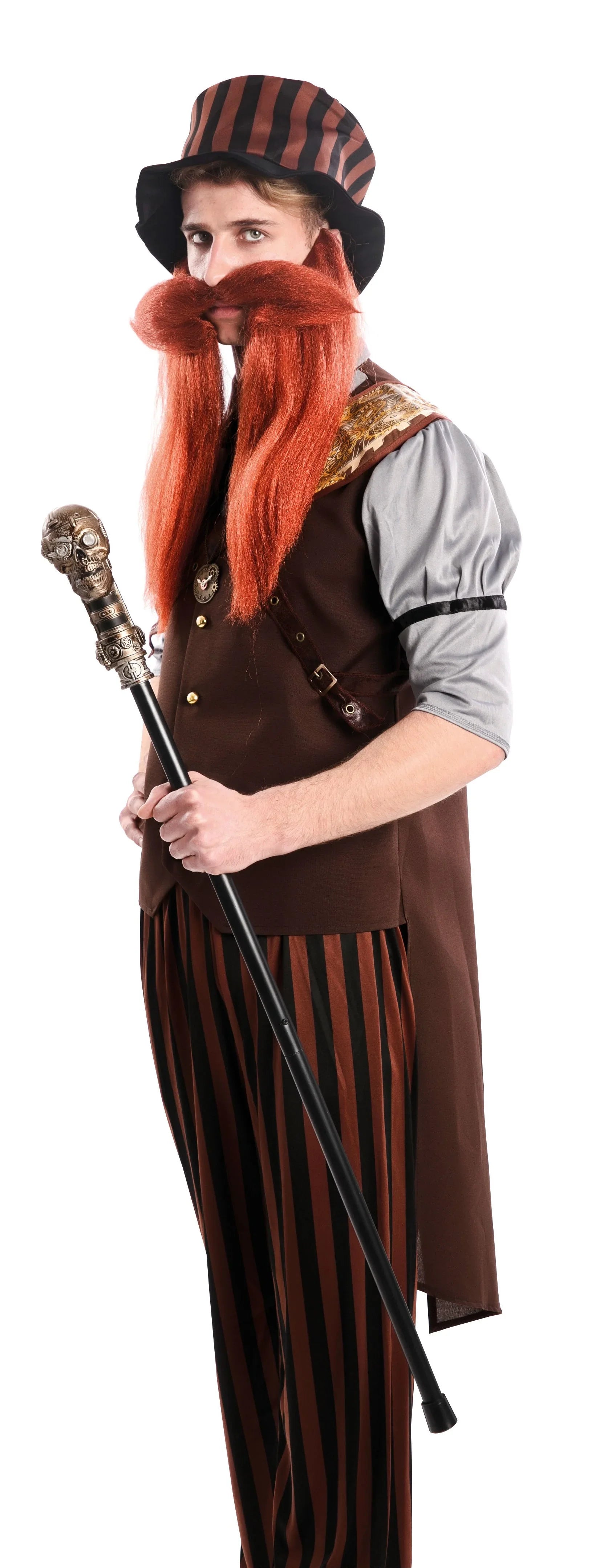 Bastón Steampunk con Calavera de Engranajes Complementos Steampunk EuroCarnavales