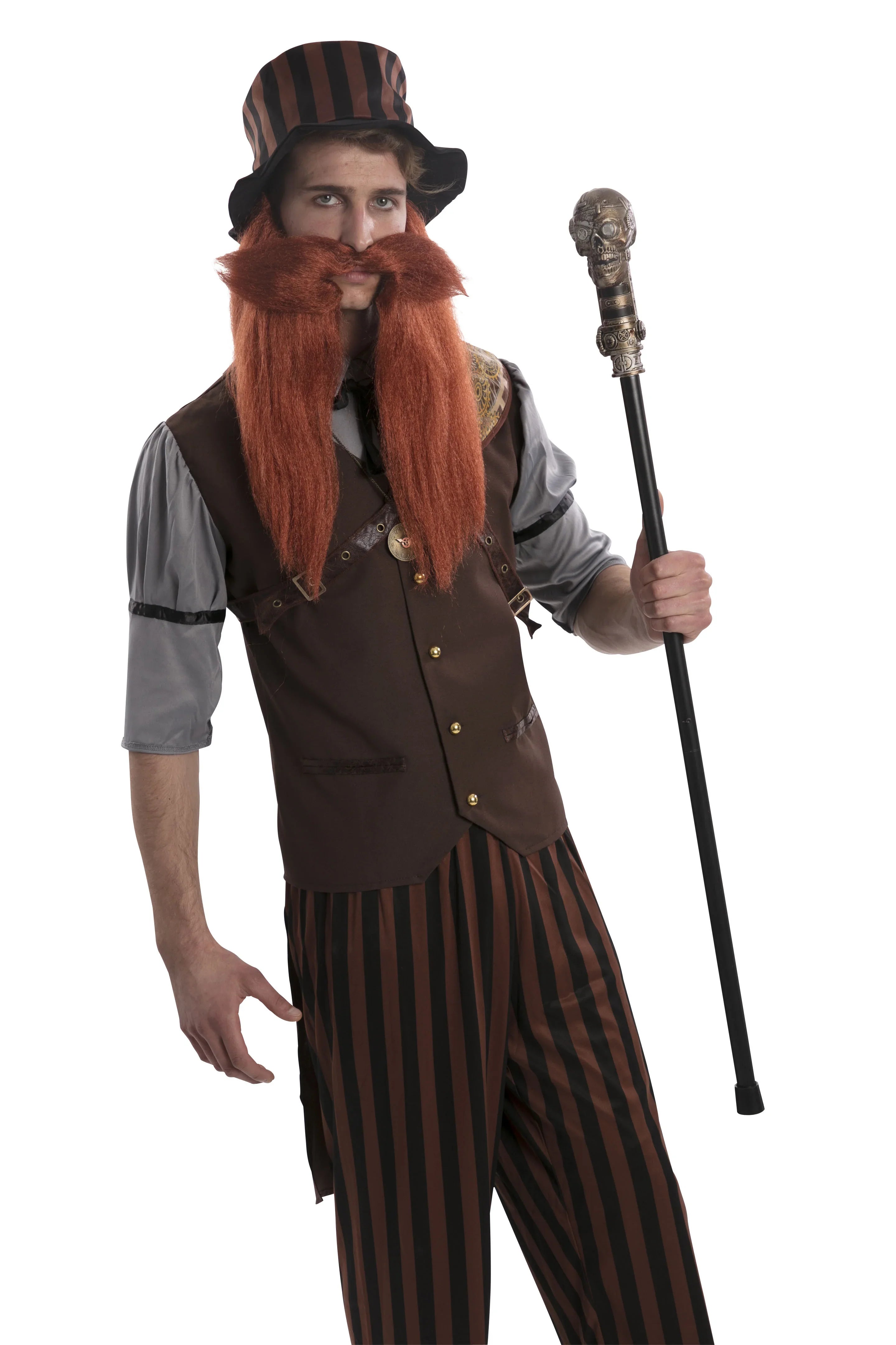 Bastón Steampunk con Calavera de Engranajes Complementos Steampunk EuroCarnavales