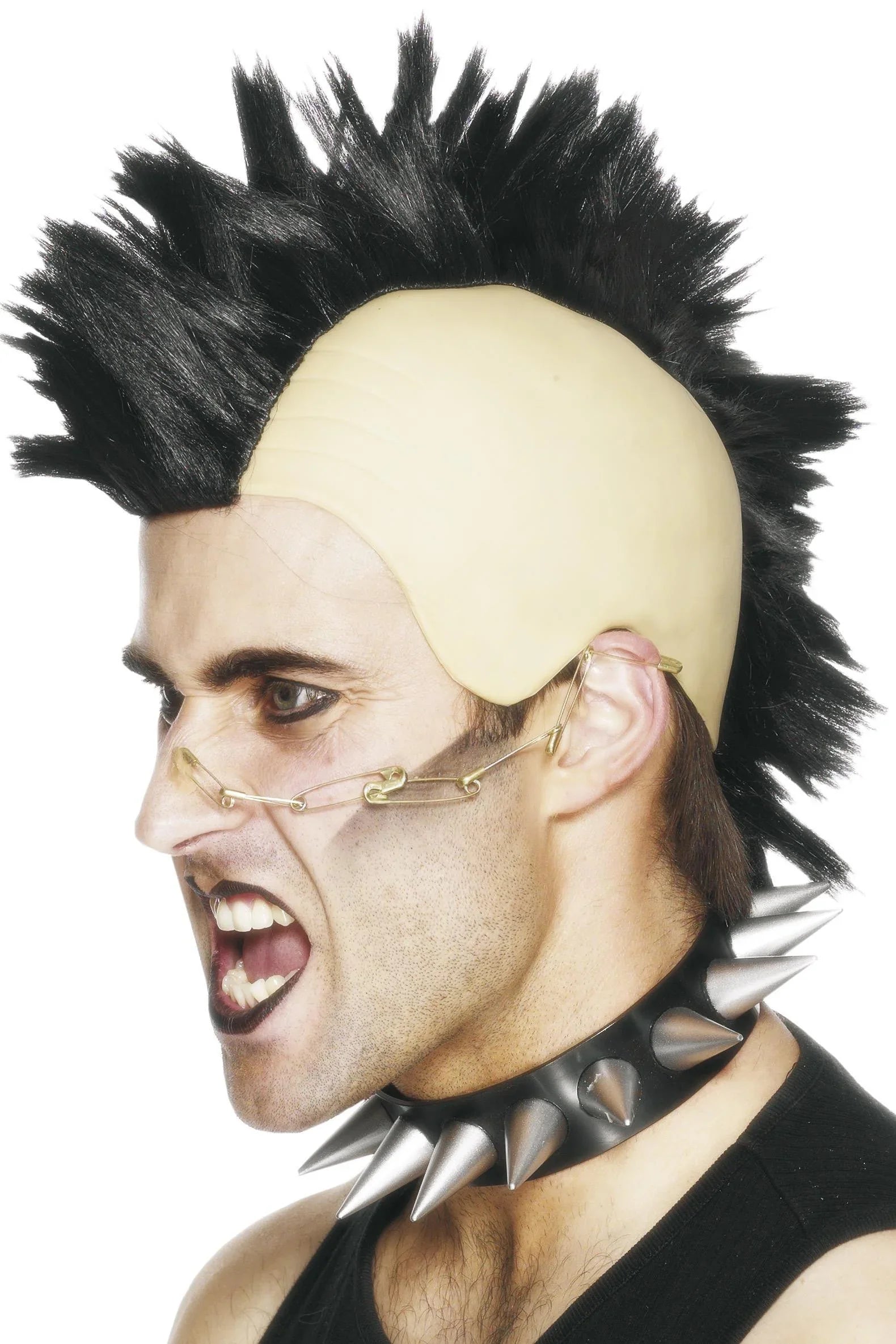 Peluca de Punky con Cresta Negra Pelucas Morenas Smiffys