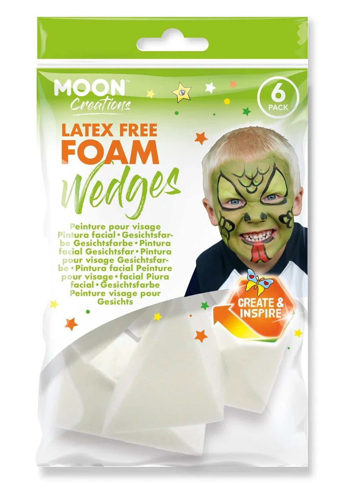 Esponjas Triangulares de Espuma sin Látex Accesorios de Maquillaje Smiffys