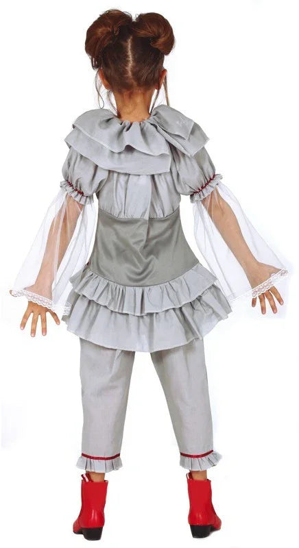 Disfraz de Payasa Diabólica Penny para Niña Pennywise Guirca