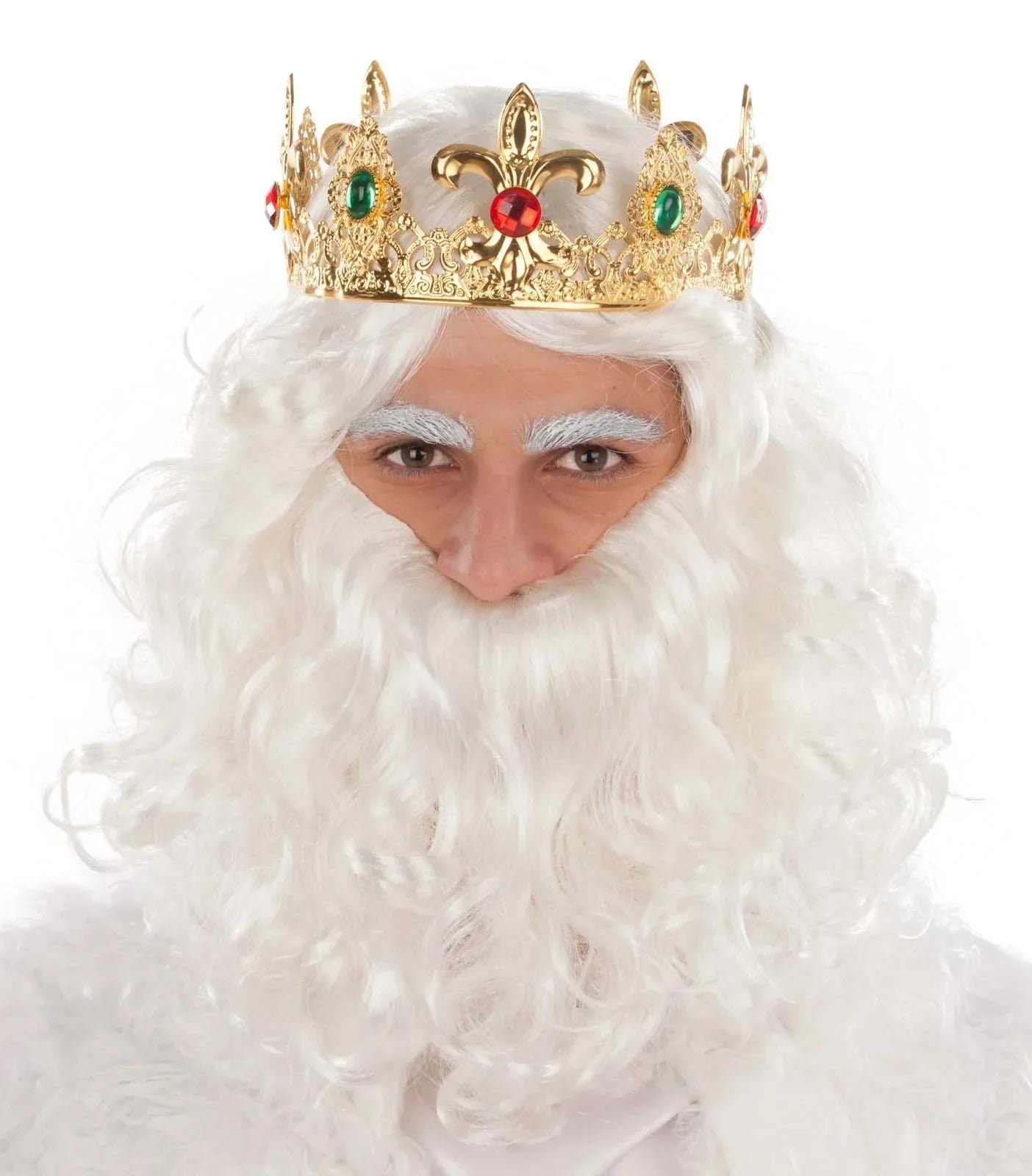 Corona de Rey Mago Dorada Metálica con Pedrería Coronas y Tiaras Viving