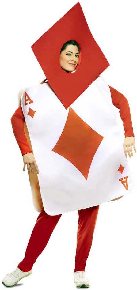 Disfraz de Carta As de Diamantes para Adulto Cartas Poker EuroCarnavales