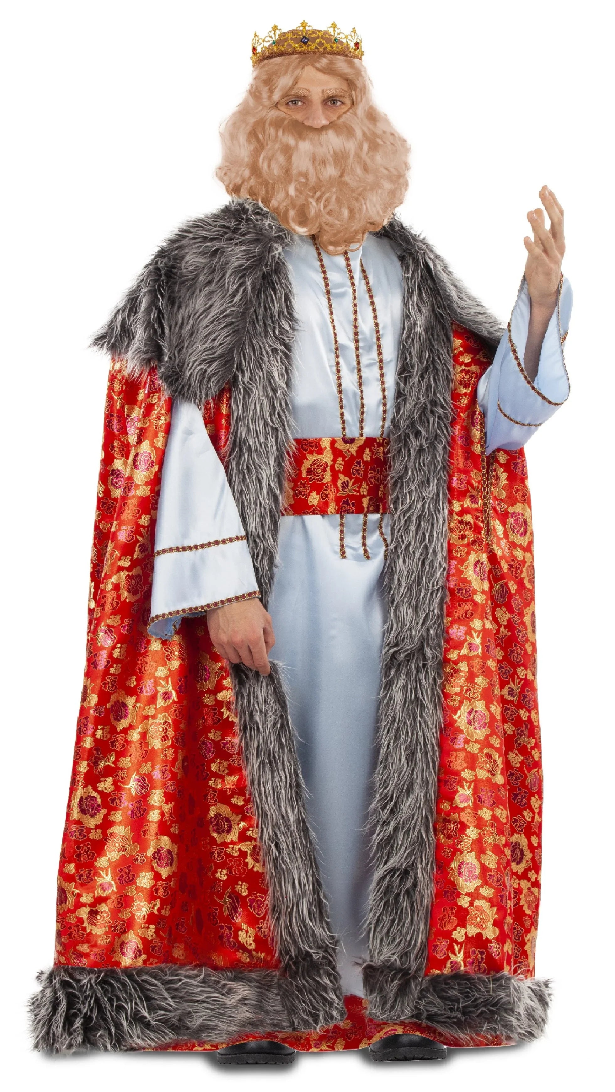 Disfraz de Rey Mago Gaspar con Capa para Hombre Reyes Magos y Pajes Viving