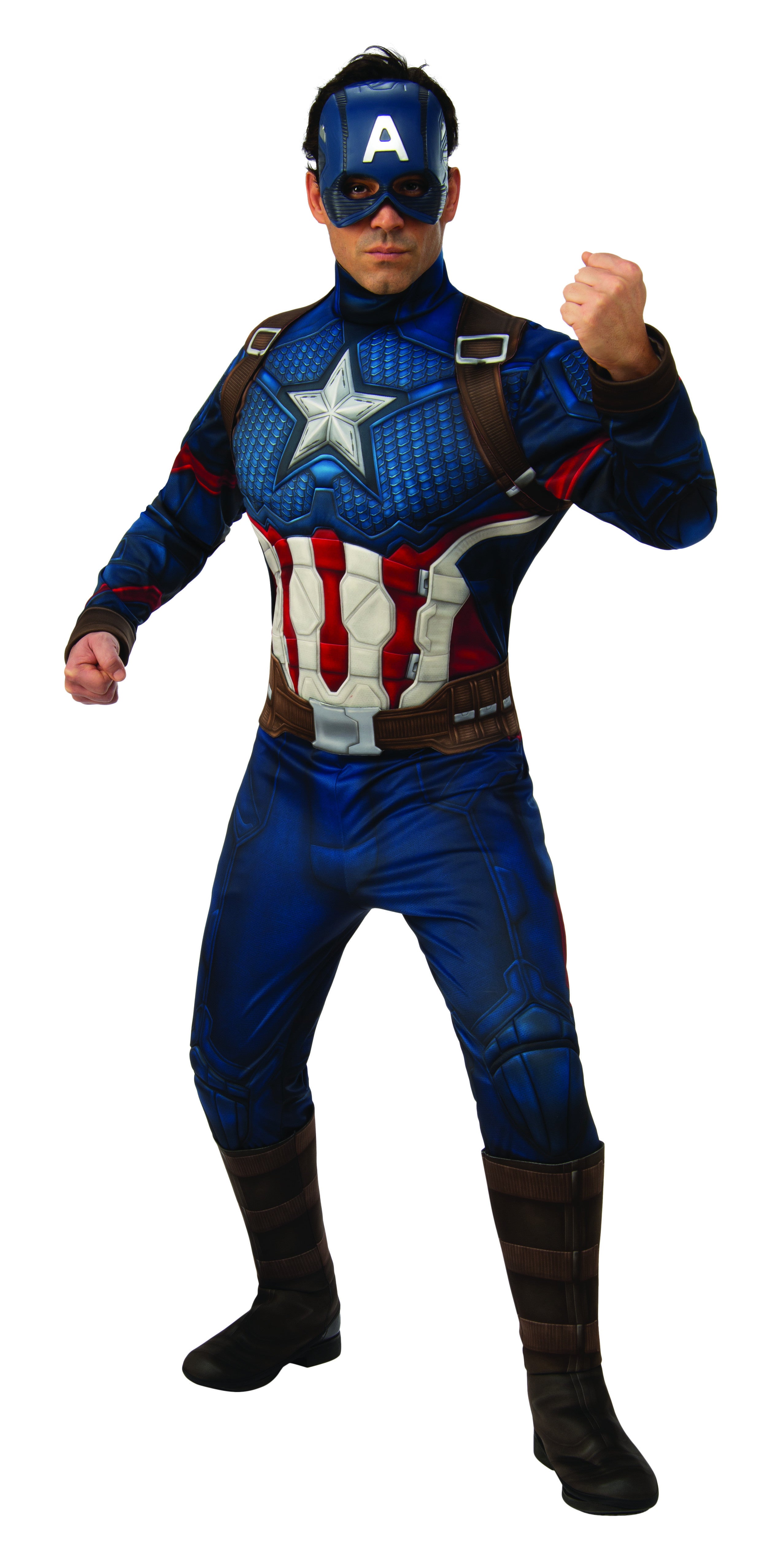 Disfraz de Capitán América Endgame Musculoso para Hombre Capitán América Rubies