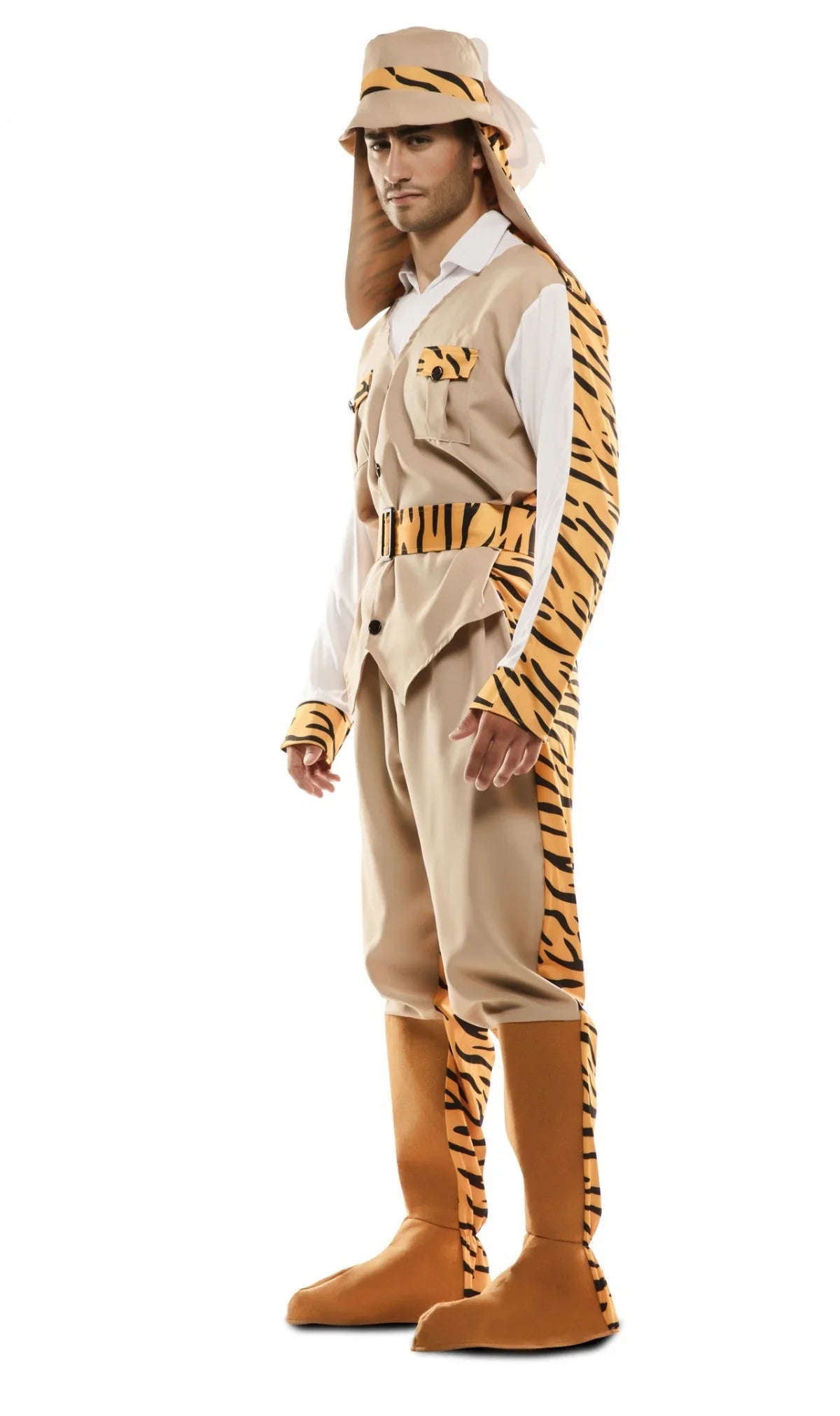 Disfraz Doble de Cazador y Tigre para Adulto Exploradores EuroCarnavales