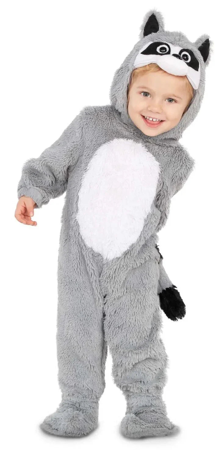 Disfraz de Mapache de Peluche para Bebé Animales Infantiles Viving