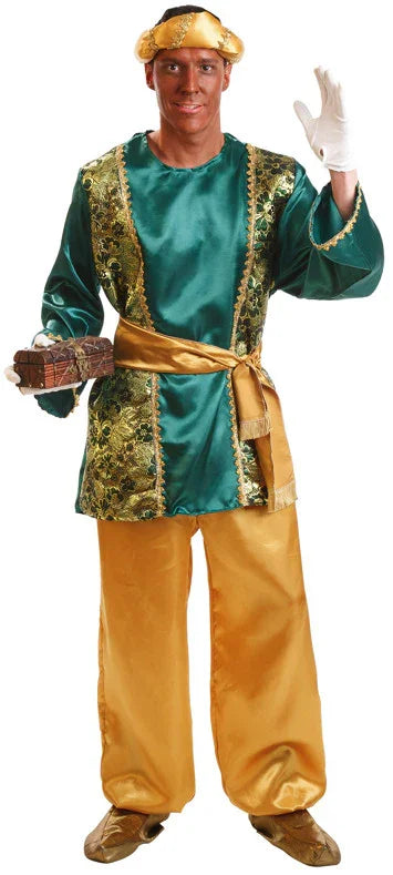 Disfraz de Paje Real Verde para Hombre Reyes Magos y Pajes El Rey del Carnaval
