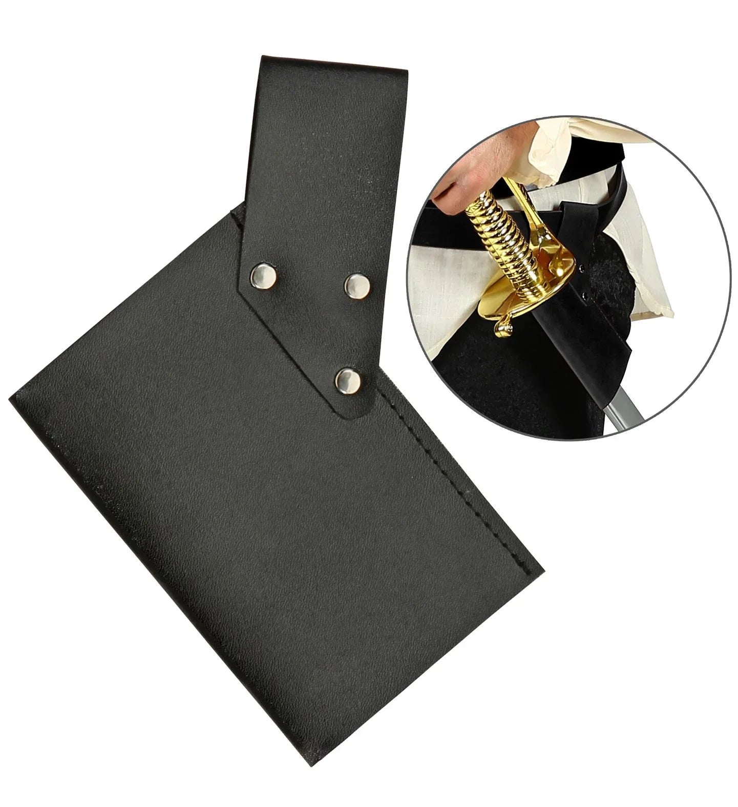 Funda de Espadas para Cinturón de Polipiel Negra Espadas Widmann