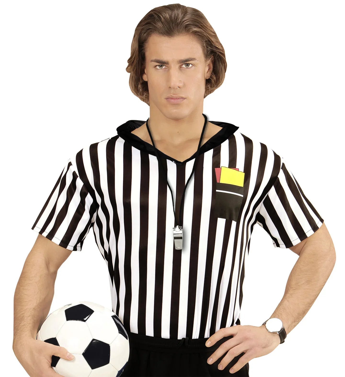 Silbato de Árbitro Metálico con Cordel Complementos Deportes y Animadoras Widmann